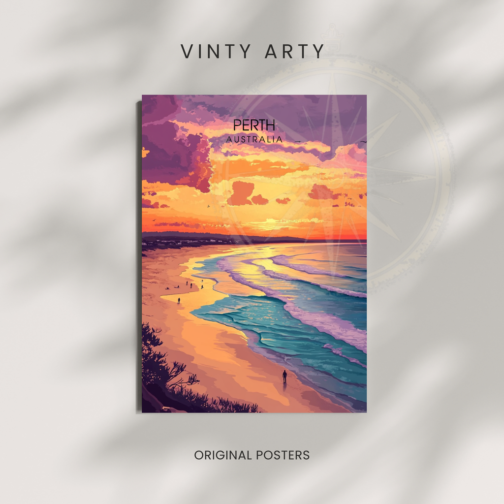 Affiche Perth | Poster Australie | Affiche Australie